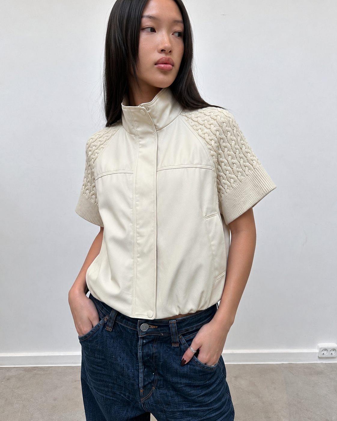 Veste utility marron