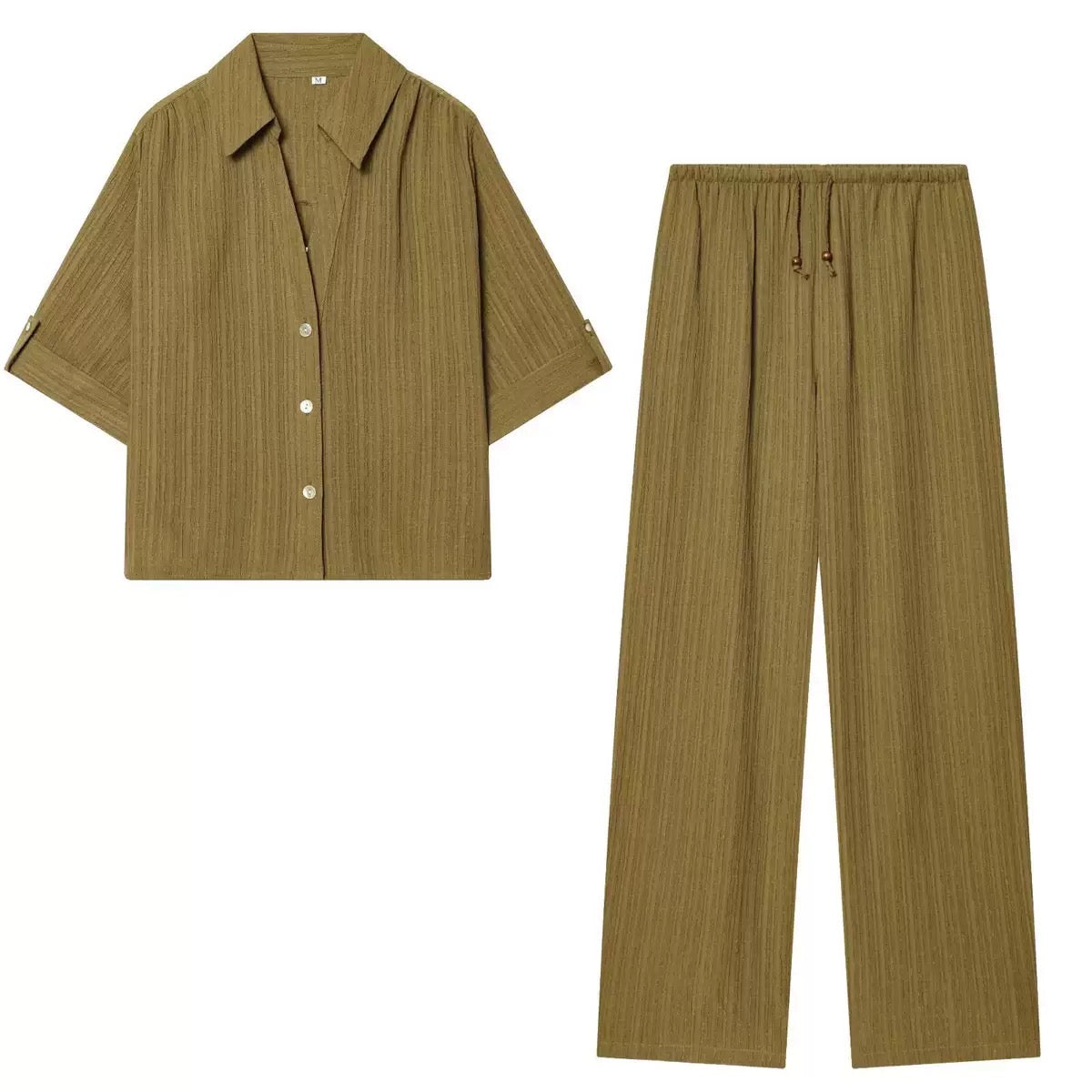 Ensemble fluide blouse + pantalon