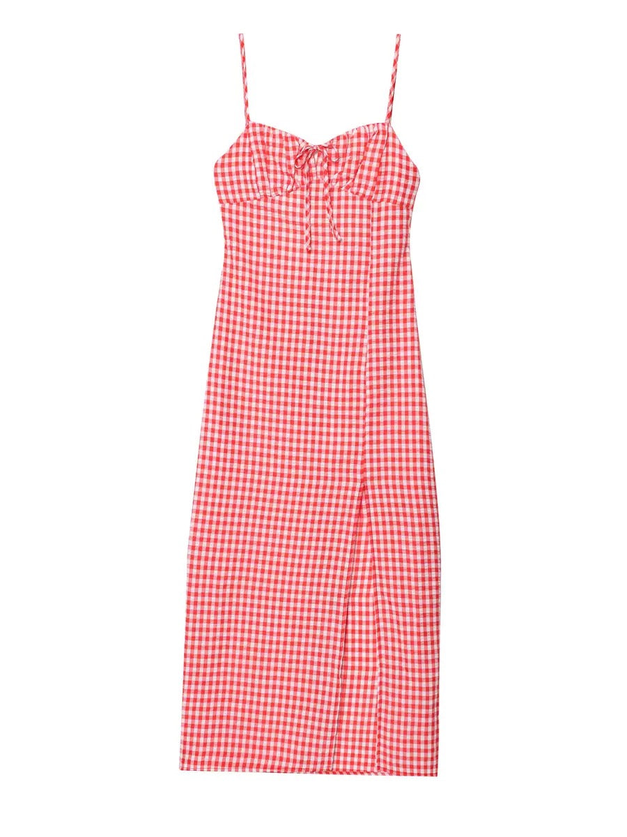Robe à petit carreaux