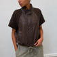 Veste utility à col montant et fermeture boutonnée