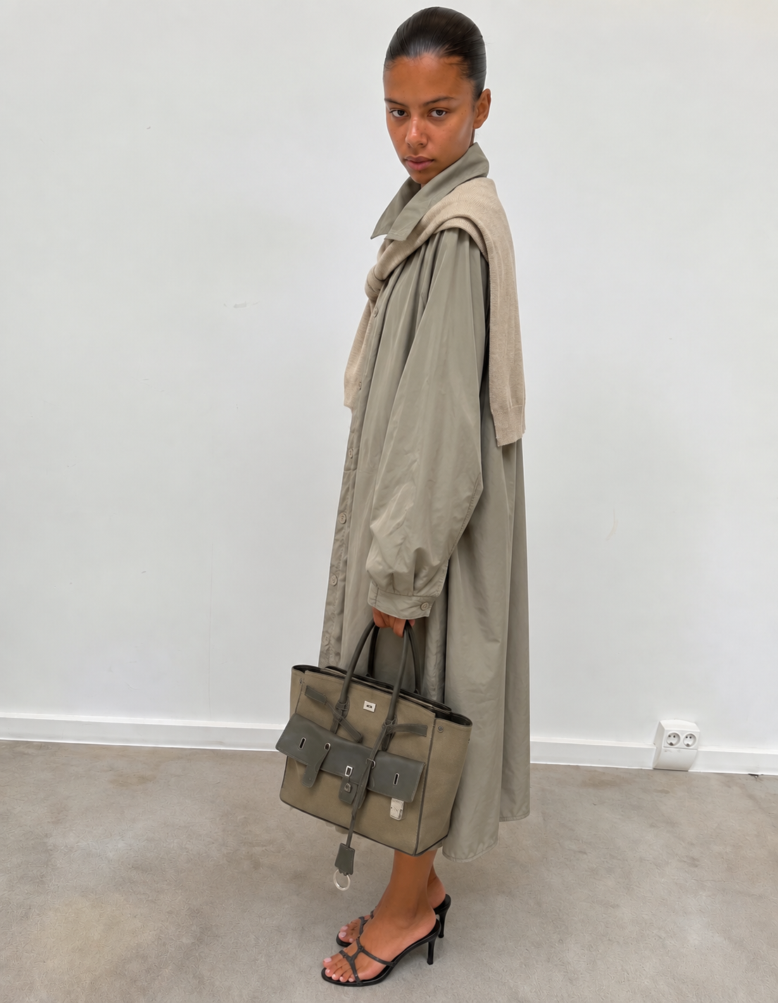 Parka oversize à capuche, vue de face