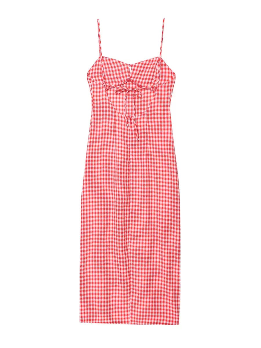 Robe à petit carreaux