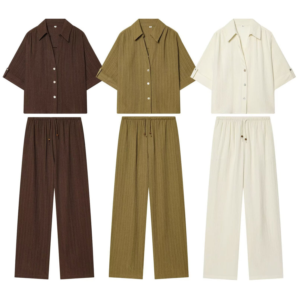 Ensemble fluide blouse + pantalon