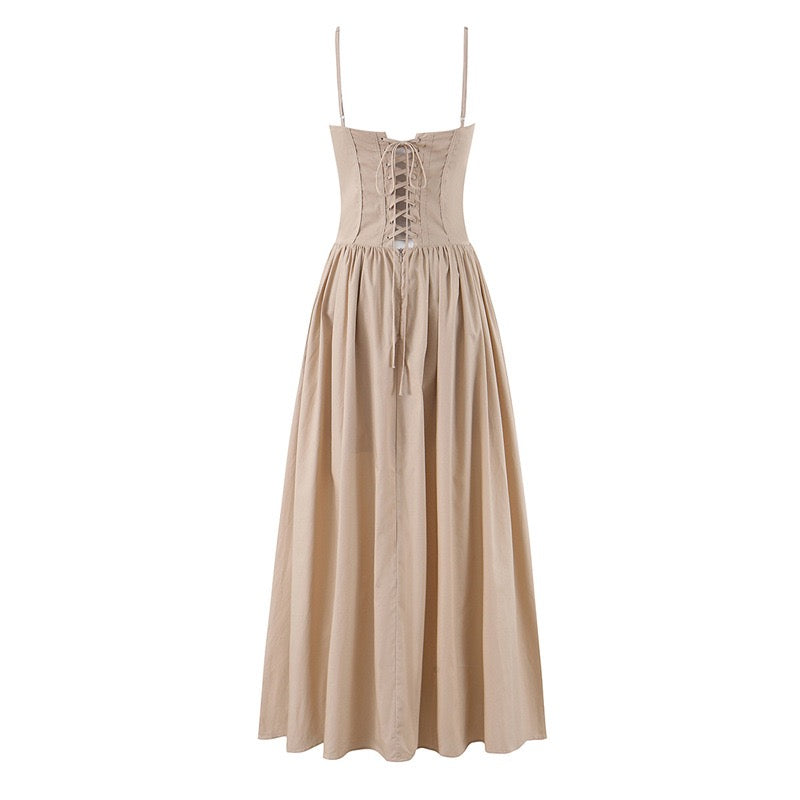 Robe longue corset