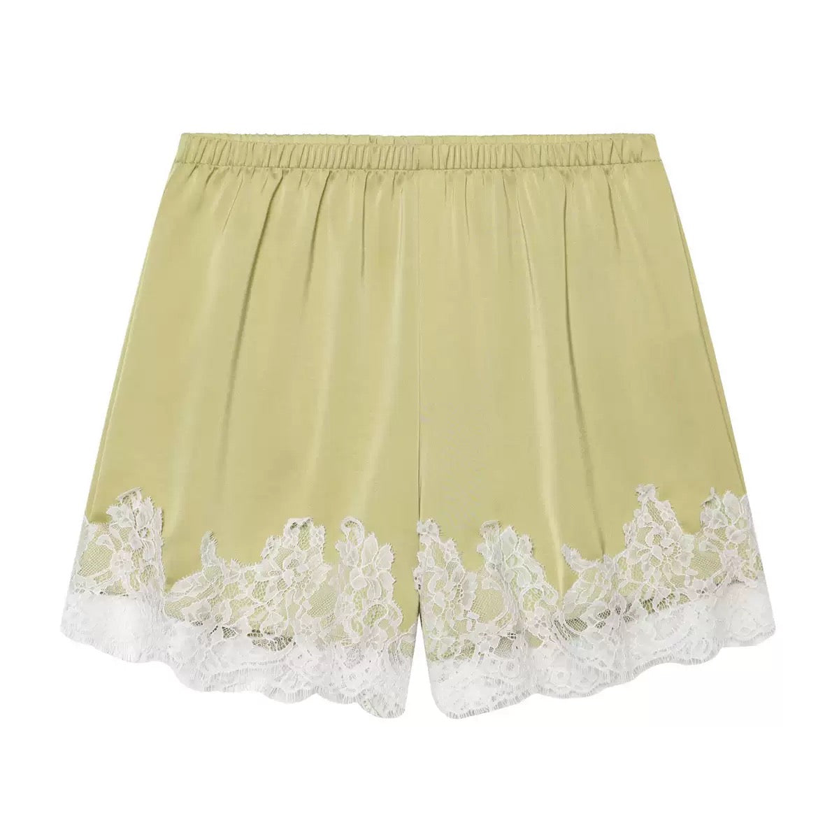 Short en dentelle satiné