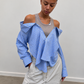 Chemise rayée, détail de la maille