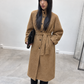 Manteau long double face, coupe longue