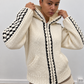 Veste patchwork, capuche et coupe confortable