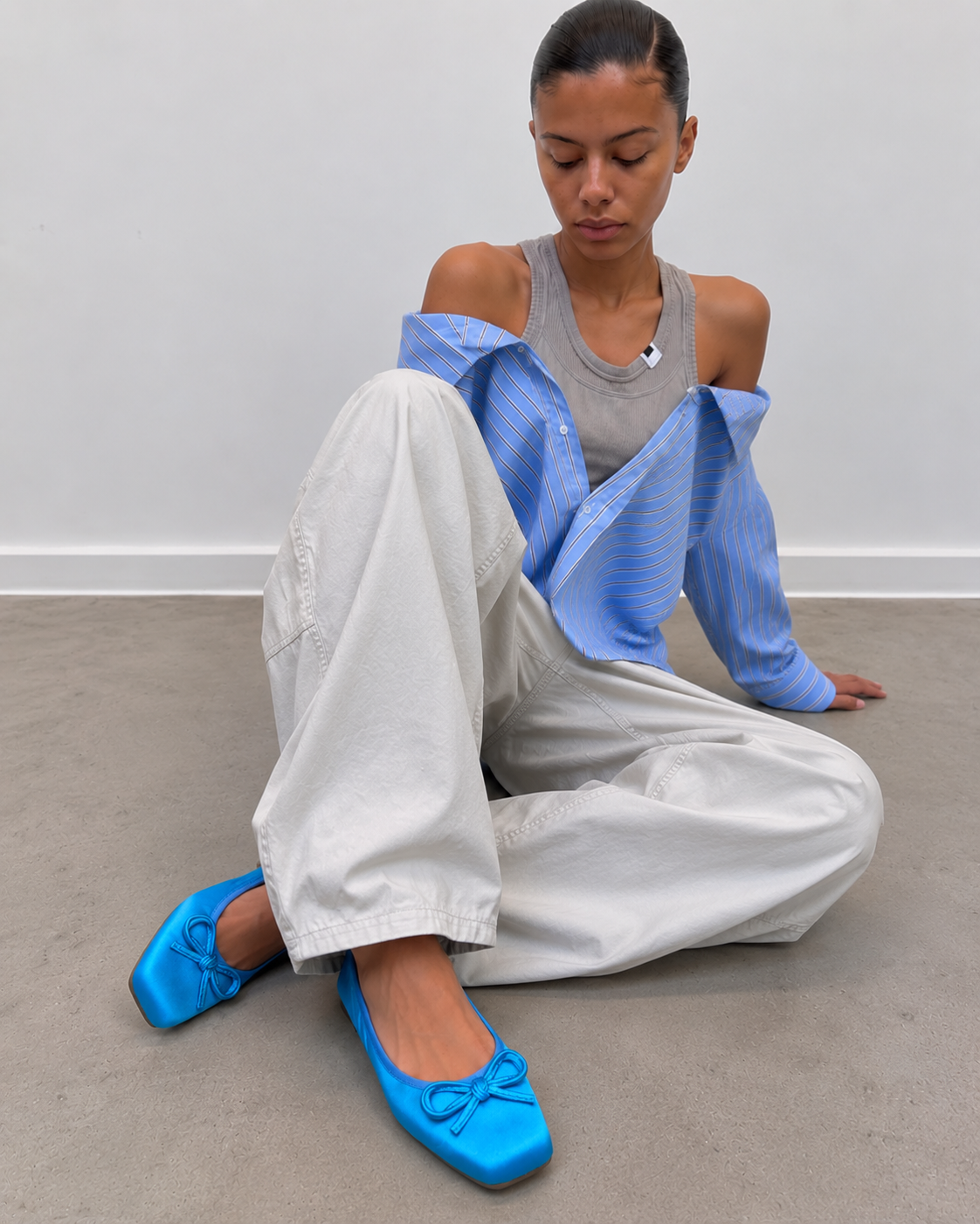 Chemise rayée effet superposé, coupe classique