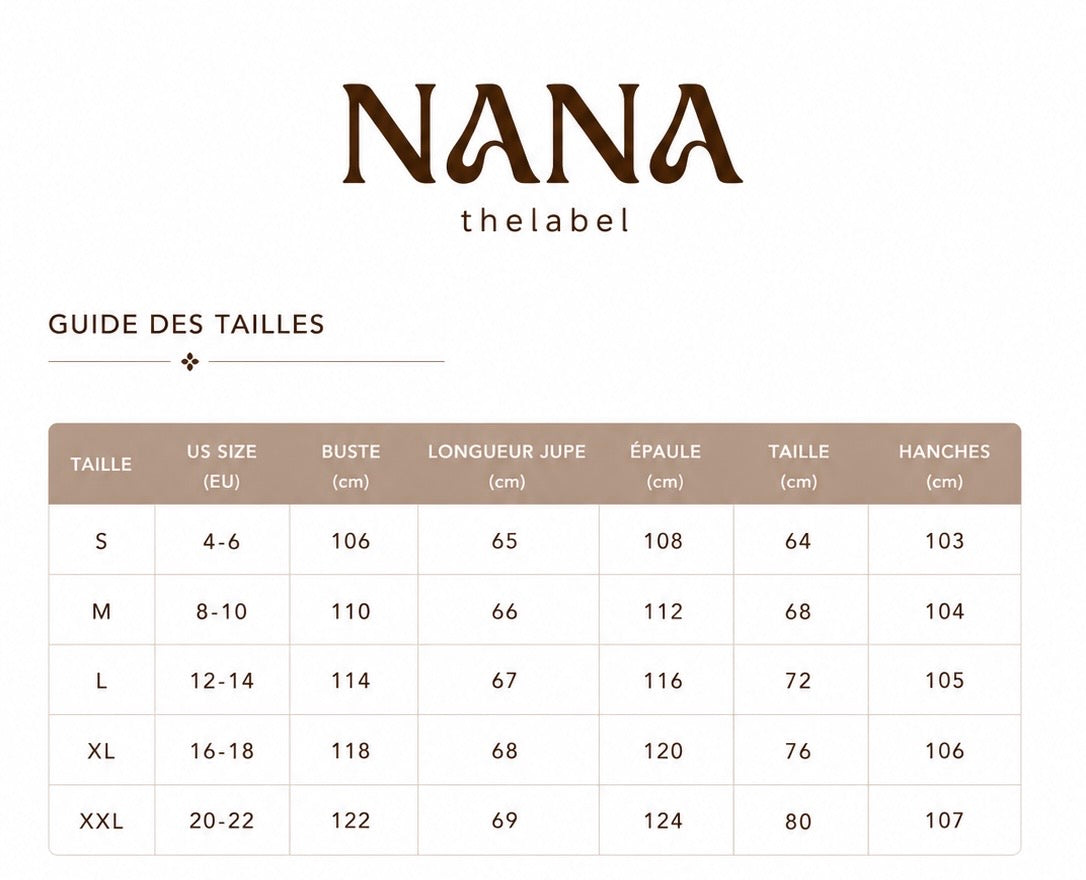 Guide des tailles