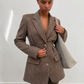 Blazer croisé, matière texturée