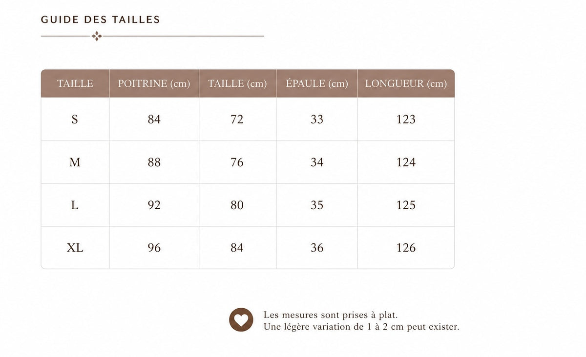 Guide des tailles