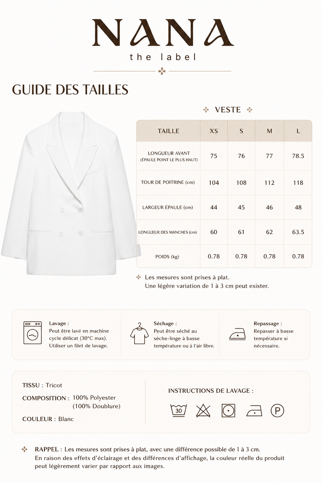 Guide des tailles