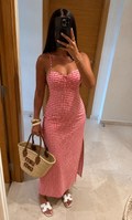 Robe à petit carreaux
