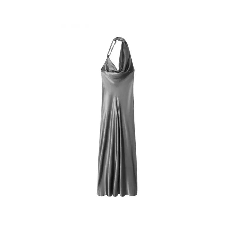 Robe satinée