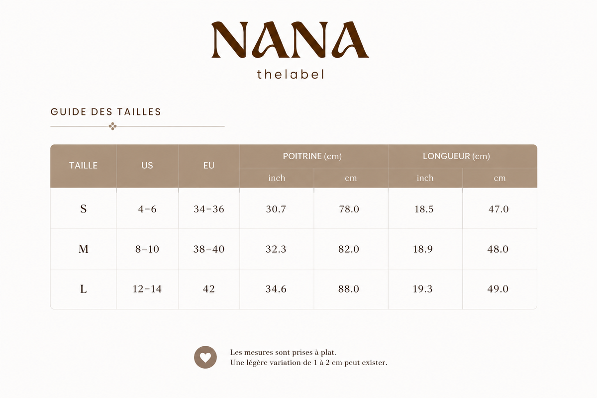 Guide des tailles