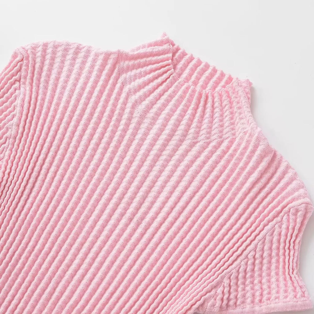 T-shirt côtelé en maille