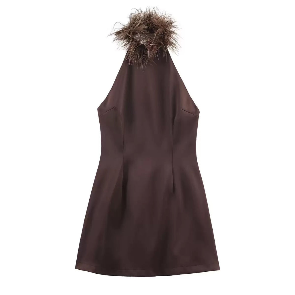 Robe matière satinée