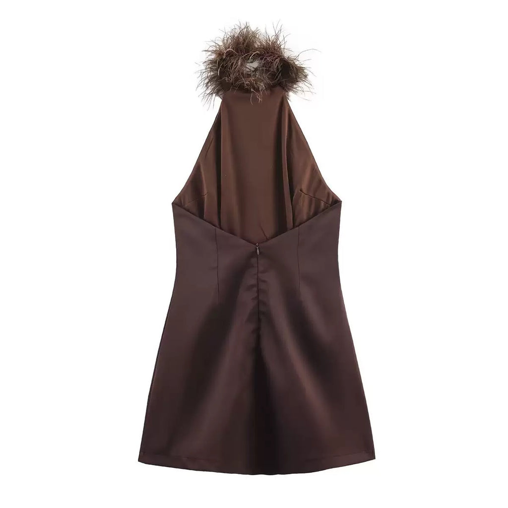Robe matière satinée