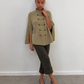 Veste cape en maille beige, vue produit