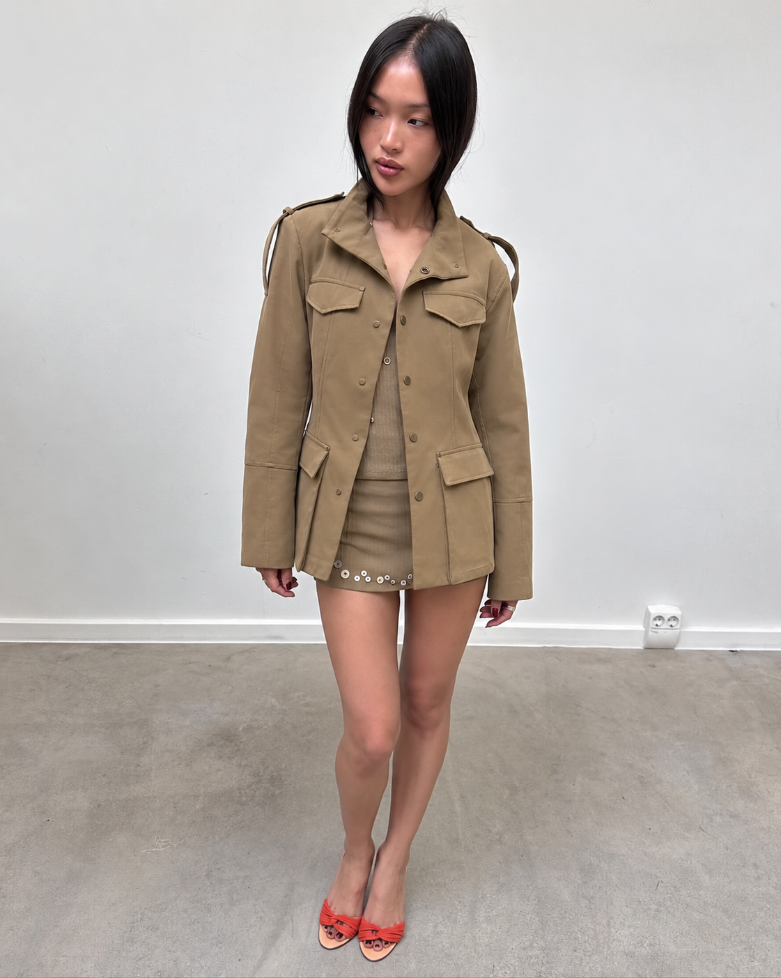 Veste saharienne cintrée, vue de face