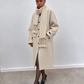 Manteau long écru, vue de face