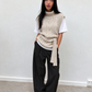 Pull sans manches en maille torsadée, vue produit